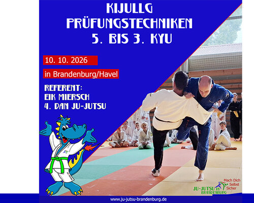 Neuer Termin: KiJuLLG Prüfungstechniken 5. bis 3. Kyu