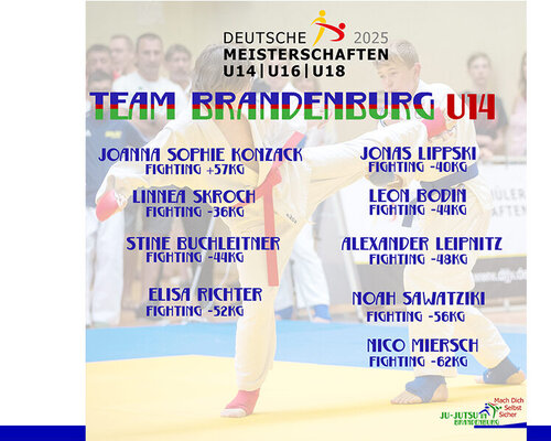 Team Brandenburg U14 für die Schülermeisterschaften
