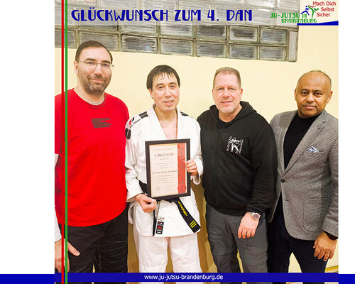 Herzlichen Glückwunsch zum 4. Dan