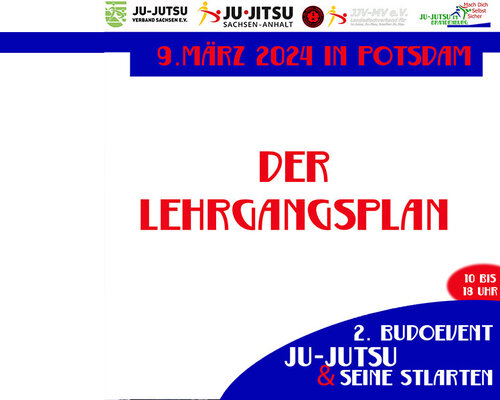 Lehrgangsplan für das 2. Ostdeutsche Budo-Event